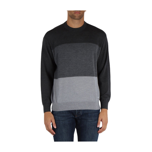 EMPORIO ARMANI Pullover Maglia Uomo fantasia Color Block Grigio A24 - EMPORIO ARMANI6D1MXM1MKBZ - F603 - S - Francavilla Moda